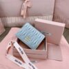 Replica Miu Miu Pocket Wallet Light Blue