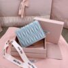 Replica Miu Miu Pocket Wallet Light Blue