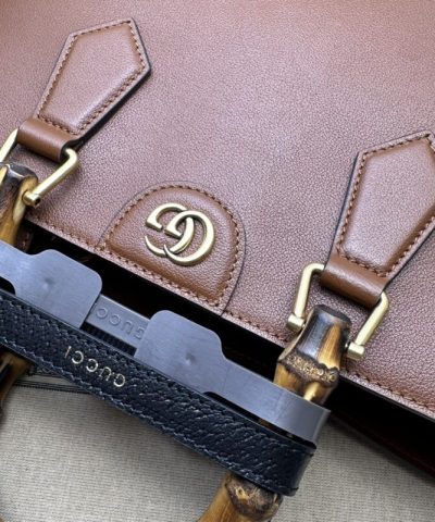 Replica Gucci Diana Medium Tote Bag Brown - high-quality designer bag dupe