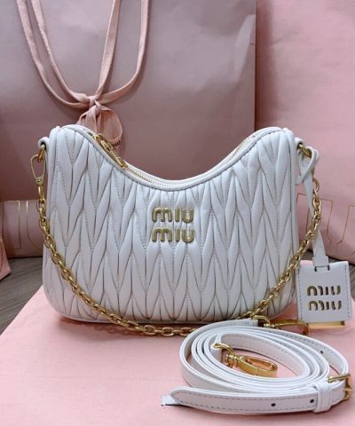 Replica Miu Miu Matelassé White - 1:1 premium replica handbag