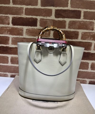 Replica Gucci Diana Medium Tote Bag White