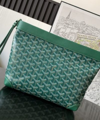 Replica Goyard Conti Pouch Green