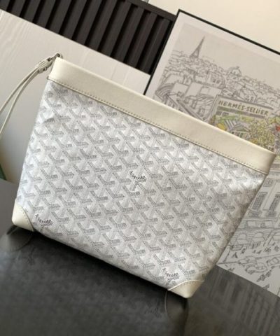 Replica Goyard Conti Pouch White - designer handbag clone