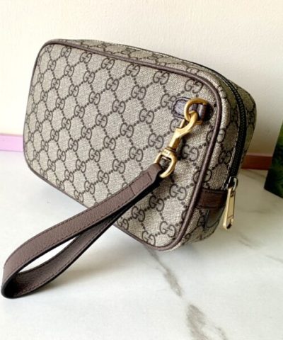 Replica Gucci Ophidia GG Clutch Beige - premium superclone handbag
