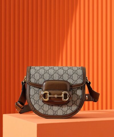 Replica Gucci Horsebit 1995 Semi – Circular Canvas - high-end replica designer purse