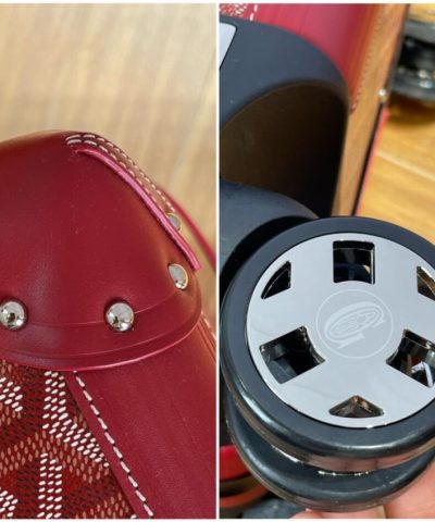 Replica Goyard Bourget Travel Suitcase Bordeaux - premium superclone handbag