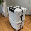Replica Goyard Bourget Travel Suitcase White