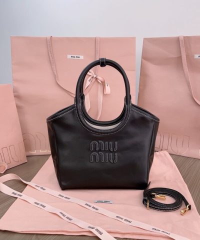 Replica Miu Miu Ivy Small Tote Black