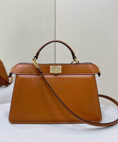 Replica Fendi Peekaboo Large Brown - 1:1 premium replica handbag
