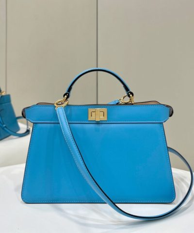 Replica Fendi Peekaboo Large Blue - 1:1 premium replica handbag