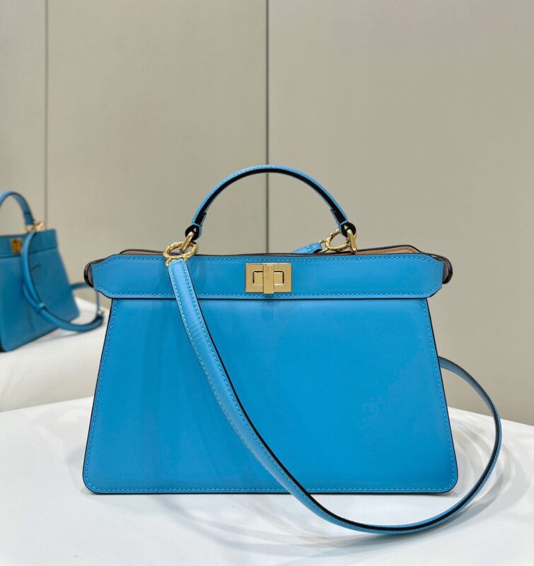 Replica Fendi Peekaboo Large Blue - 1:1 premium replica handbag