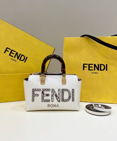 Replica Fendi By The Way Boston White - 1:1 premium replica handbag