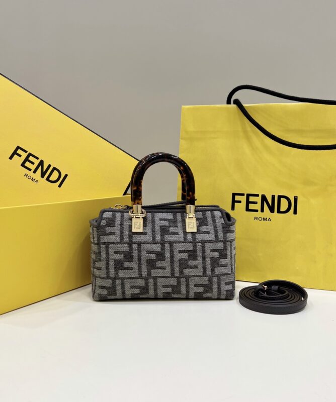Replica Fendi By The Way Boston Brown Cotton