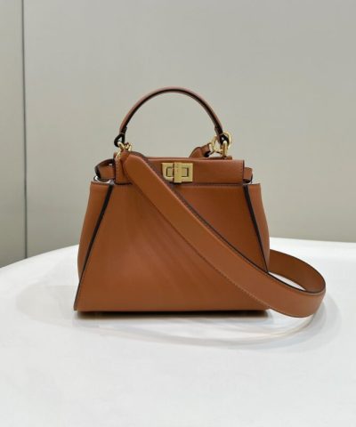 Replica Fendi Peekaboo Medium Brown - top-grade luxury bag dupe