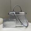 Replica Fendi Peekaboo Large Silver - designer handbag clone