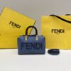 Replica Fendi By The Way Boston Blue - 1:1 premium replica handbag