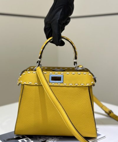 Replica Fendi Peekaboo Yellow - affordable luxury replica bag