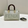 Replica Fendi By The Way Boston Beige Cotton - 1:1 premium replica handbag
