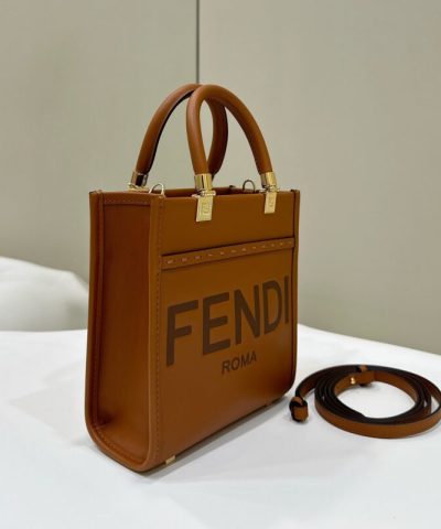 Replica Fendi Mini Tote Brown - affordable luxury replica bag