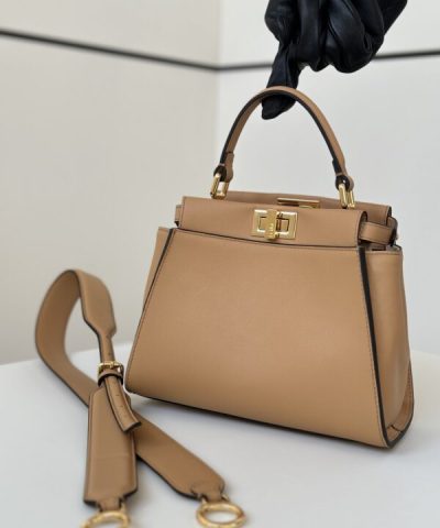 Replica Fendi Peekaboo Large Light Brown - affordable luxury replica bag