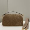Replica Fendi Baguette Brown Wool - 1:1 premium replica handbag