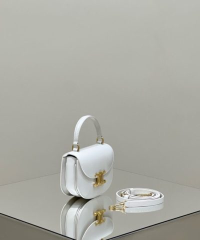 Replica Celine Mini Triomphe White - designer handbag clone