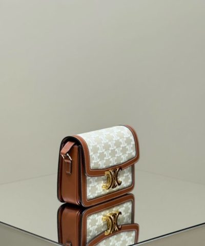 Replica Celine Triomphe Mini White - top-grade luxury bag dupe