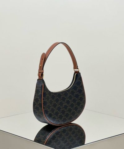 Replica Celine Triomphe Moon Bag Brown - 1:1 premium replica handbag