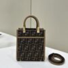 Replica Fendi Mini Tote Brown Monogram - 1:1 premium replica handbag