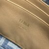 Replica Fendi Baguette Small Dark Bue Denim