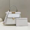 Replica Fendi Peekaboo With Patch Pocket White