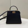 Replica Fendi Peekaboo With Patch Pocket Black - top-grade luxury bag dupe