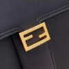 Replica Fendi Peekaboo With Patch Pocket Black - 1:1 premium replica handbag