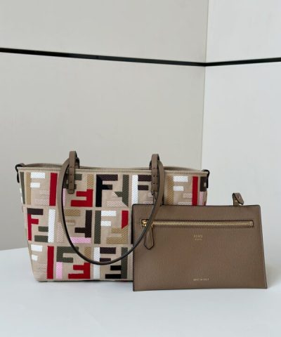 Replica Fendi Two Sides Small Tote F Monogram - elite factory replica handbag