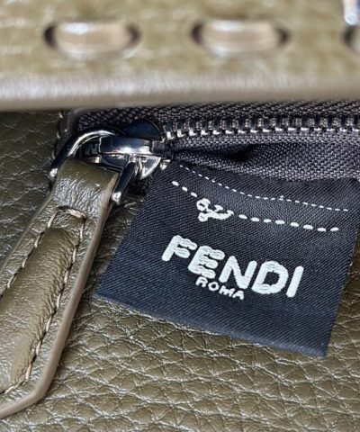 Replica Fendi Peekaboo Khaki Python Handle