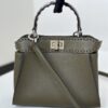 Replica Fendi Peekaboo Khaki Python Handle