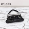Replica Gucci Horsebit Chain Shoulder Bag Black - high-end replica designer purse