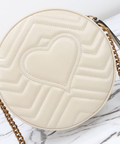 Replica Gucci GG Mormont Round White - 1:1 premium replica handbag
