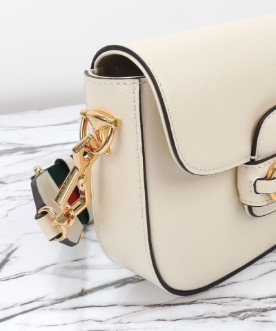 Replica Gucci Horsebit 1955 Double G Mini White