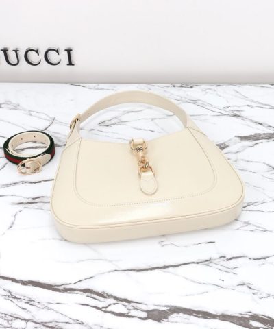 Replica Gucci G Jackie Small Patent White - high-end replica designer purse