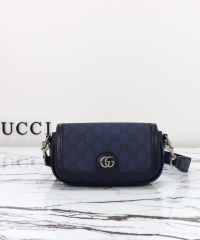 Replica Gucci Ophidia Super Mini Blue - affordable luxury replica bag