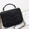 Replica Gucci Marmont Mini Top Handle Black - premium superclone handbag