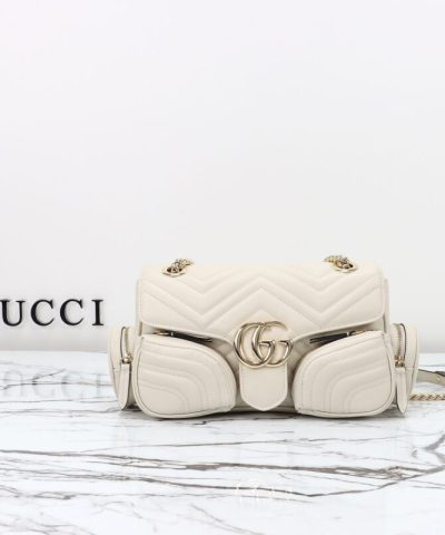 Replica Gucci Marmont 2.0 GG Shoulder Bag White