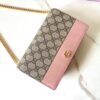 Replica Gucci GG Marmont Chain Bag Pink - premium superclone handbag