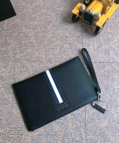 Replica Prada Large Pouch White Line - 1:1 premium replica handbag