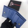 Replica Prada Saffiano Two Fold Wallet Blue - high-end replica designer purse