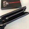 Replica Prada Saffiano Long Wallet Black Silver