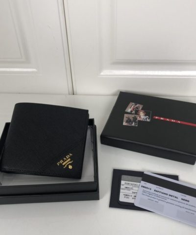 Replica Prada Bifold Wallet Black - designer handbag clone
