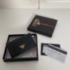 Replica Prada Saffiano Wallet Black Silver - 1:1 premium replica handbag
