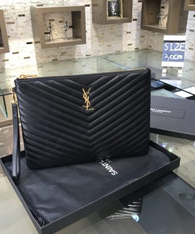 Yves Saint Laurent Pouch Black - designer handbag clone